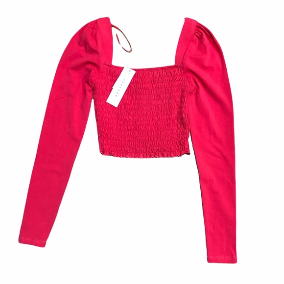 Topshop Tops - Topshop Long Sleeve Peasant Crop NWT